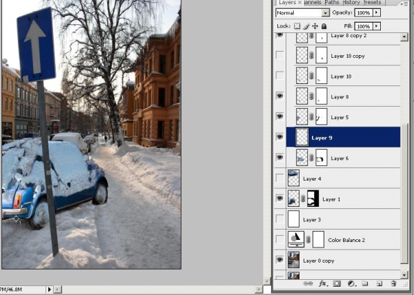 Creation of Car in snow: Step 4