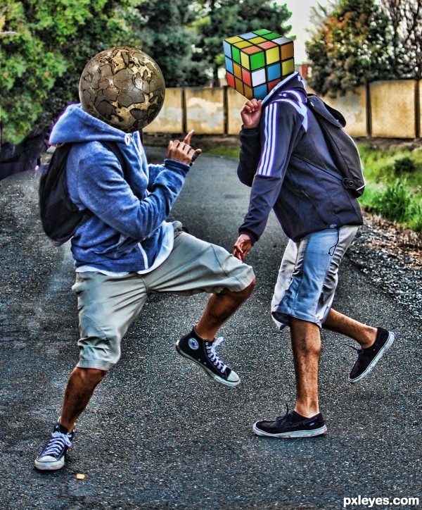 Septarian Sphere VS Rubik Cube