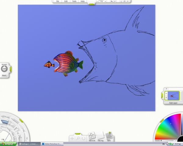 Creation of big fish: Step 3