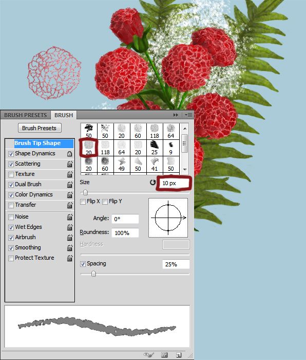 Creation of Carnations for Luck: Step 4