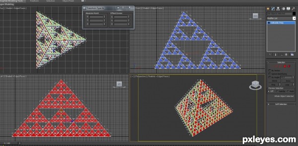 Creation of The Sierpinski Tetrahedron: Step 6