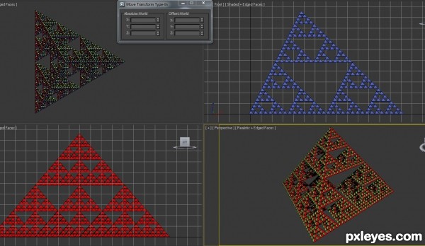 Creation of The Sierpinski Tetrahedron: Step 7