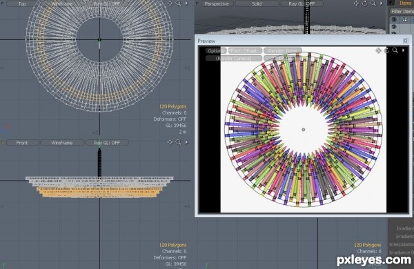 Creation of Fractal of many colors: Step 6