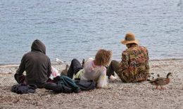 at the beach