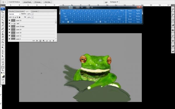 Creation of green frog: Step 5