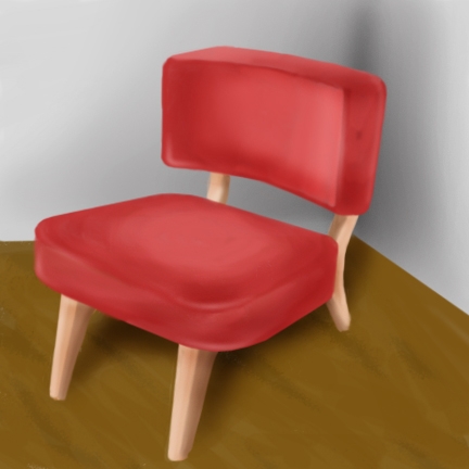 Creation of red chair: Step 2