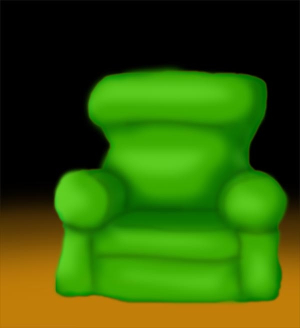 Creation of Green armchair: Step 2