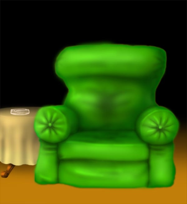 Creation of Green armchair: Step 3