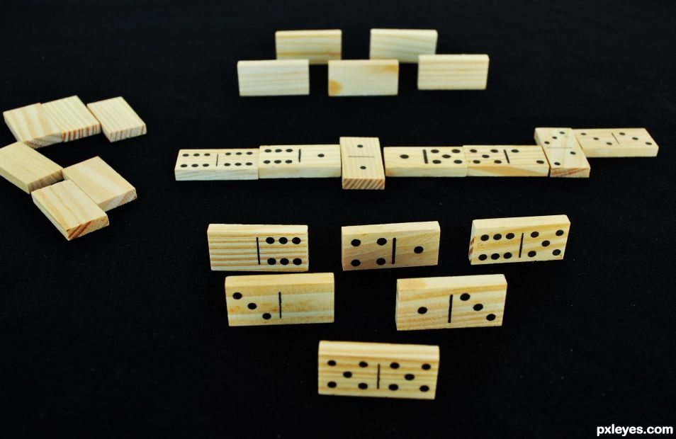 playing dominoes