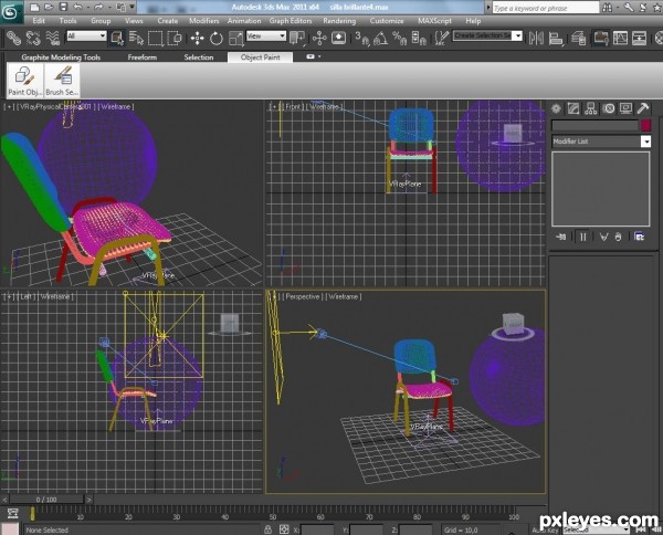 Creation of golden chair: Step 3