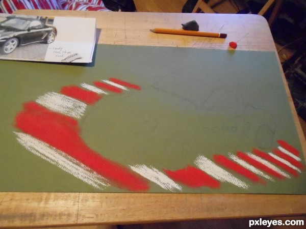 Creation of Cruisin' Down Candy Cane Lane: Step 2