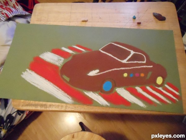 Creation of Cruisin' Down Candy Cane Lane: Step 3