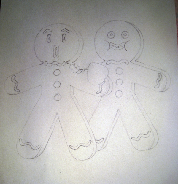 Creation of Cannibalistic Gingerbread Men: Step 2