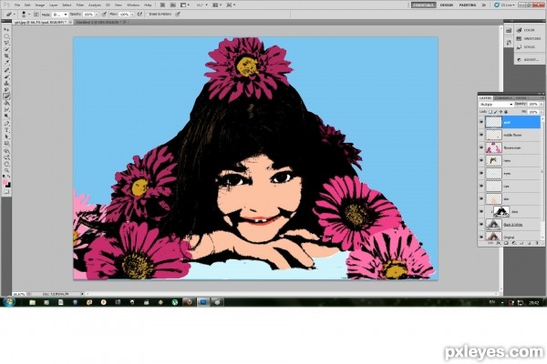 Creation of Pop Art Girl: Step 6