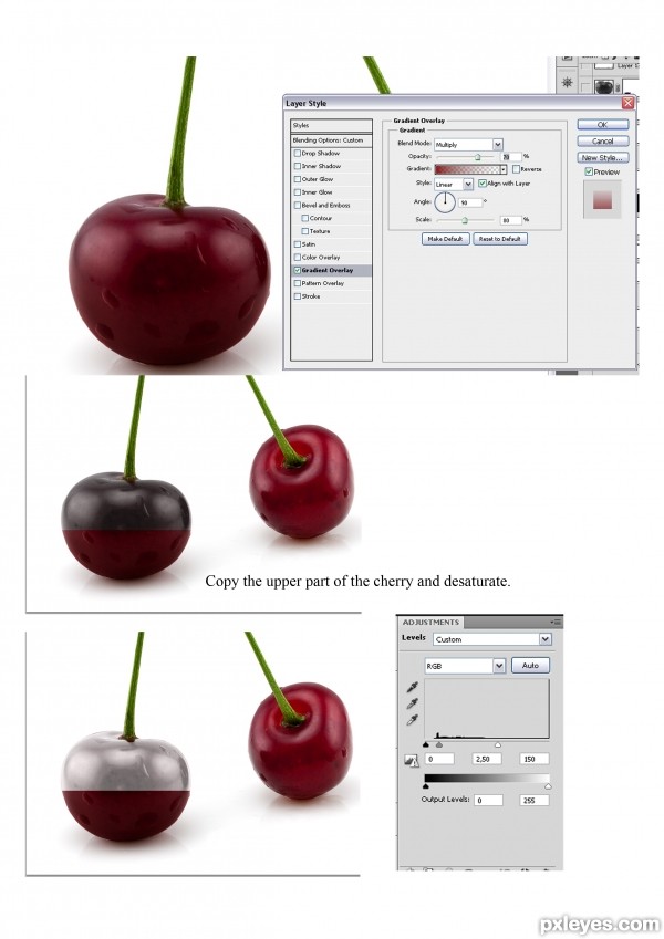 Creation of Cherry juice: Step 1