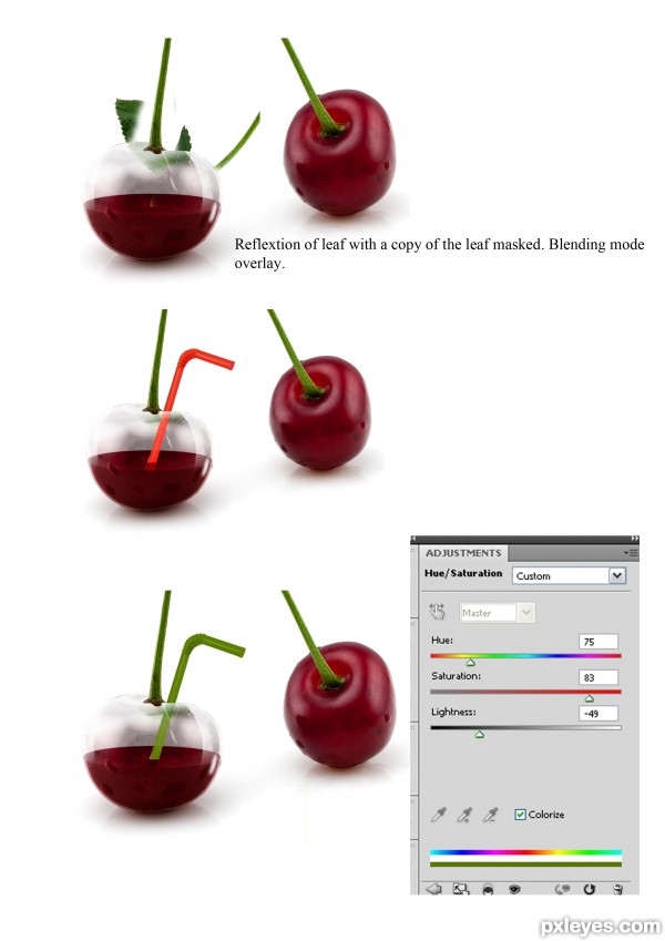 Creation of Cherry juice: Step 4