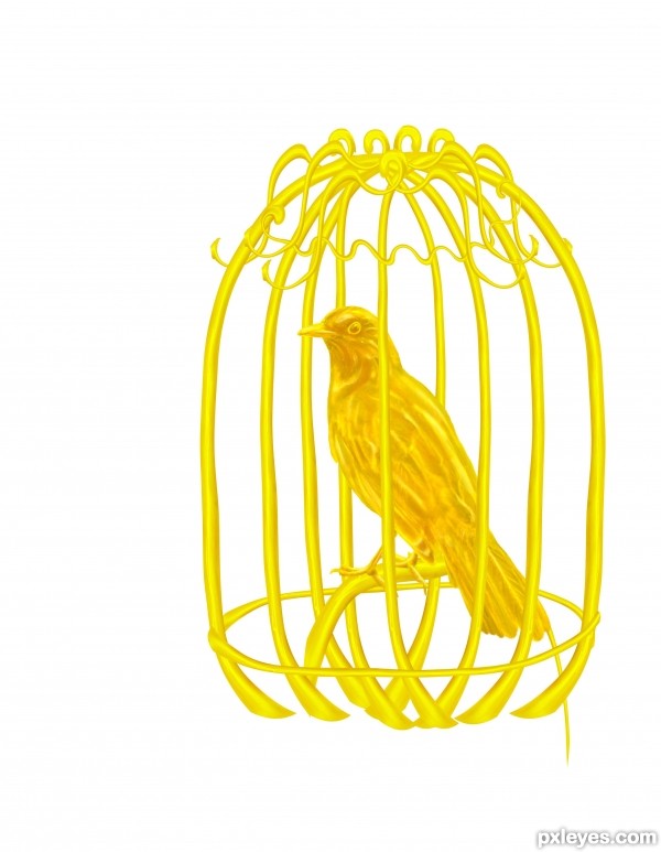 Creation of Golden bird in the cage: Step 7