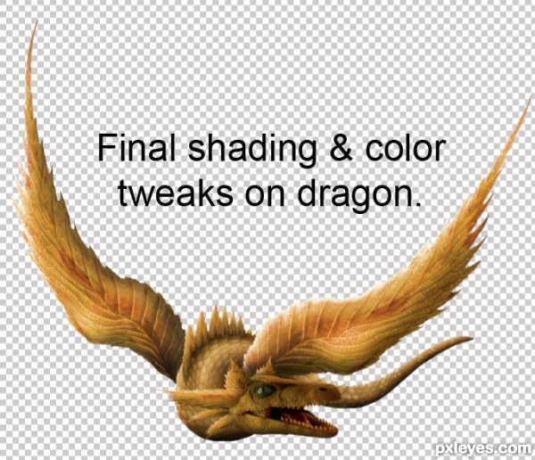 Creation of Golden dragon: Step 10