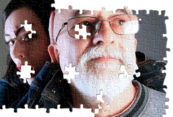 Creation of Grandpa jigsaw: Step 1