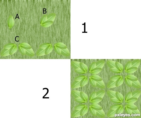 Creation of leaves puzzle: Step 2