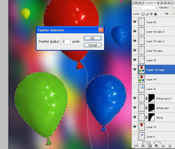 Creation of Colorful Baloons: Step 7