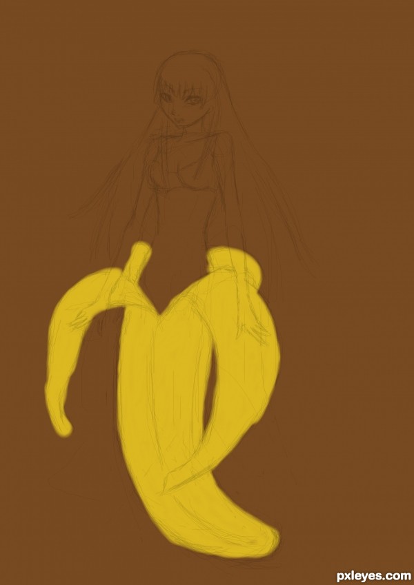 Creation of banana woman: Step 3