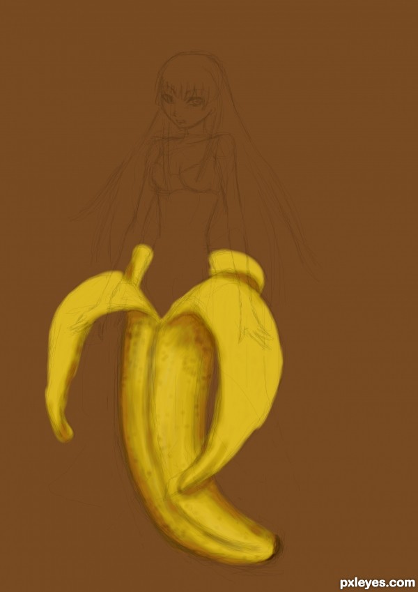 Creation of banana woman: Step 4