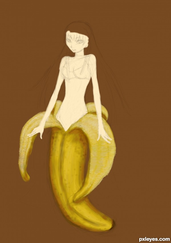 Creation of banana woman: Step 5