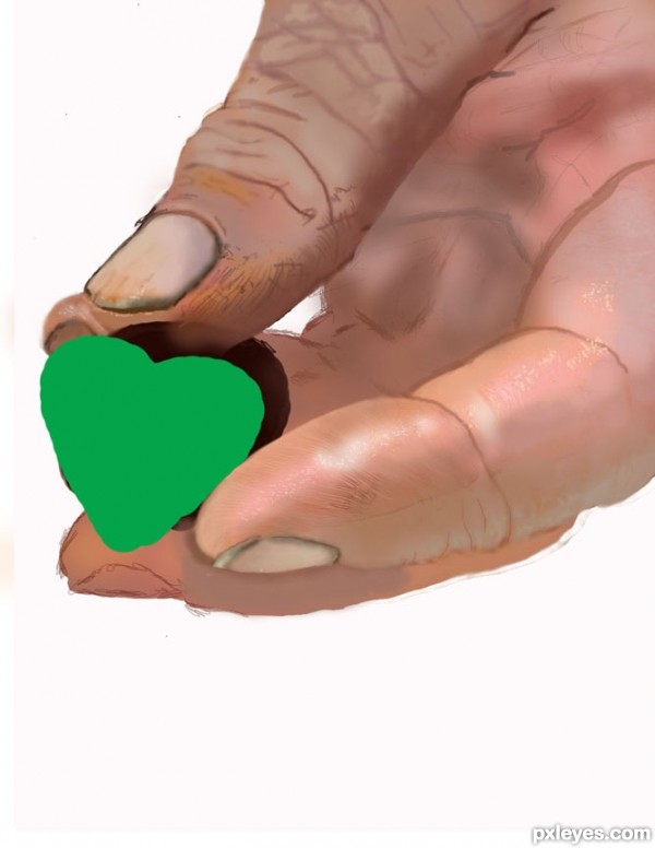 Creation of Malachite Heart: Step 8