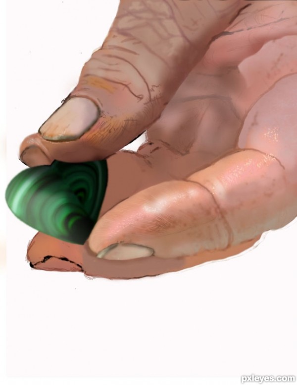 Creation of Malachite Heart: Step 9