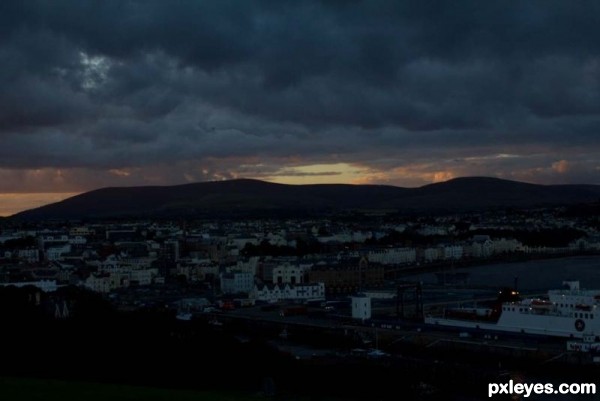 Creation of Our Island's Capital at dusk: Step 2