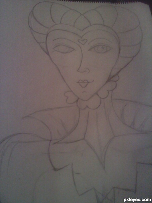 Creation of Queen of Hearts: Step 1