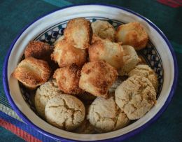 Coconut and arrowroot rochers