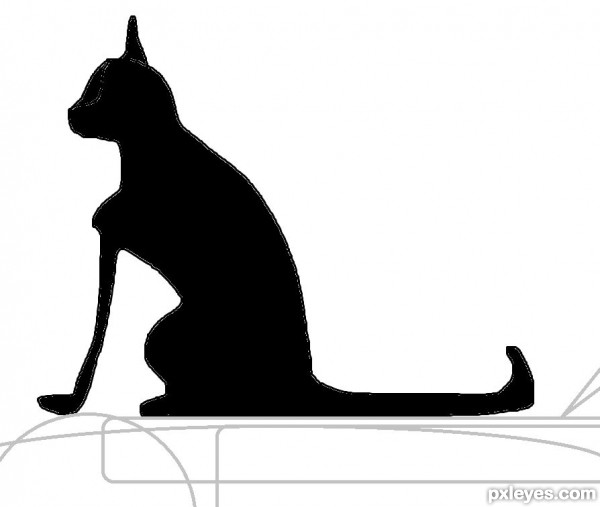 Creation of My Big Fat Cat Hood Ornament: Step 2