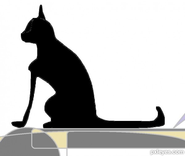 Creation of My Big Fat Cat Hood Ornament: Step 3