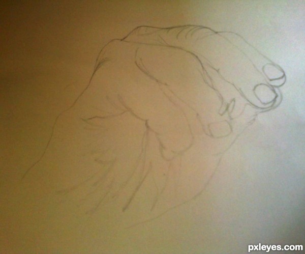 Creation of Hand who lost his name: Step 1