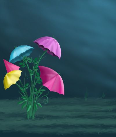 Creation of Umbrella flower: Step 12