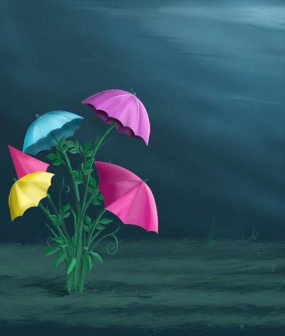 Creation of Umbrella flower: Step 13