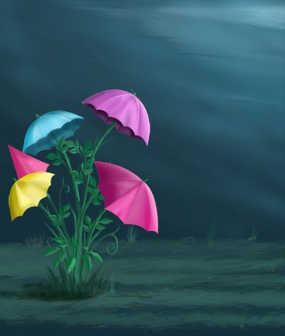 Creation of Umbrella flower: Step 14