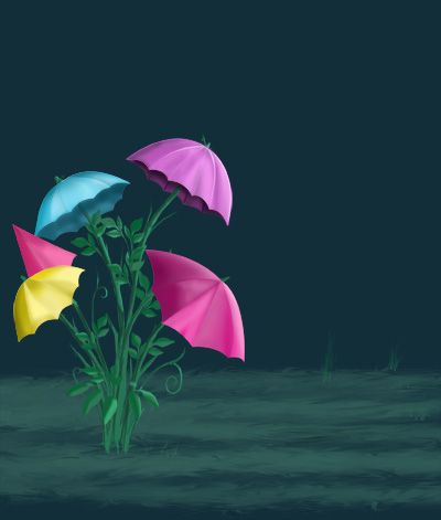 Creation of Umbrella flower: Step 11