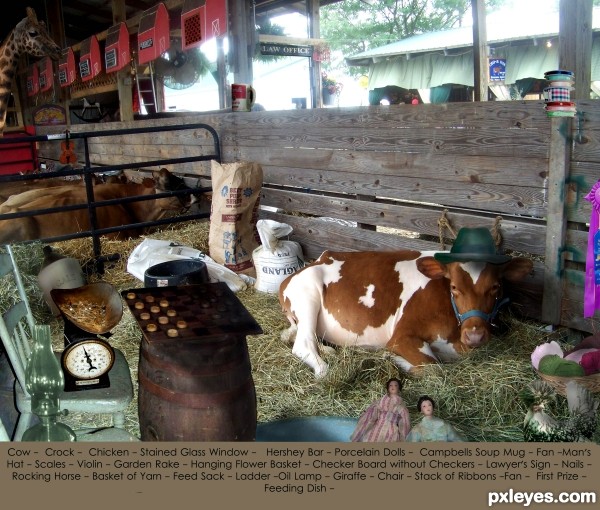 Creation of Cowbarn at the County Fair: Step 24