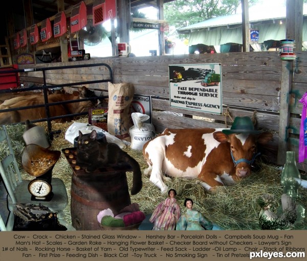 Creation of Cowbarn at the County Fair: Step 25