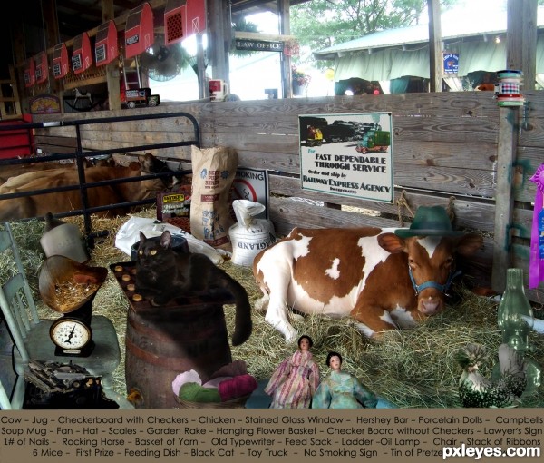 Creation of Cowbarn at the County Fair: Step 26