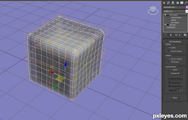 Creation of Melting ice cube: Step 1