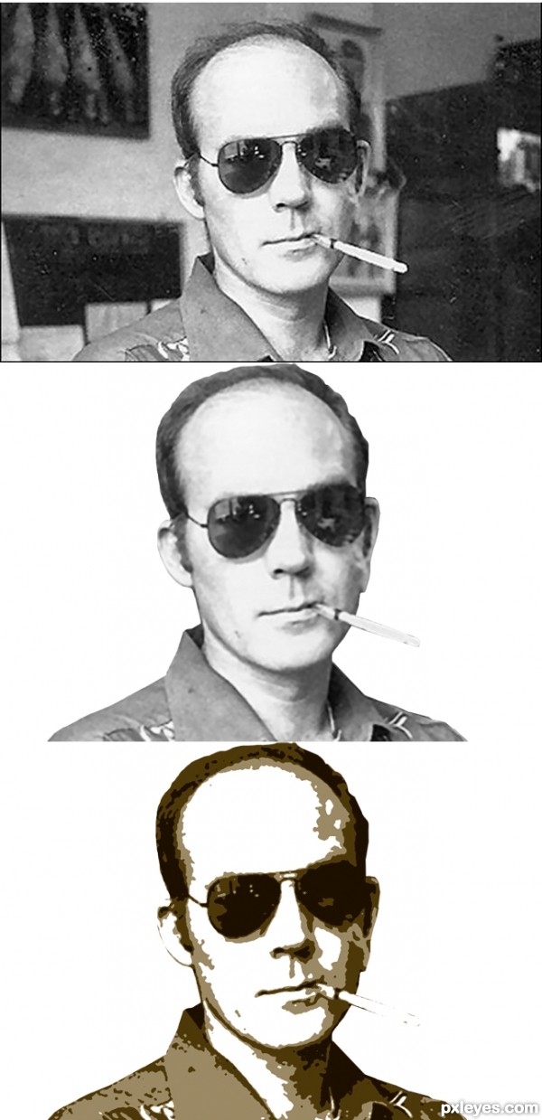 Creation of R.I.P. Hunter S. Thompson: Step 2