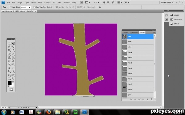 Creation of Psychedelic Tree: Step 1