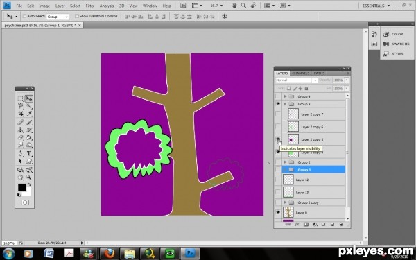 Creation of Psychedelic Tree: Step 3