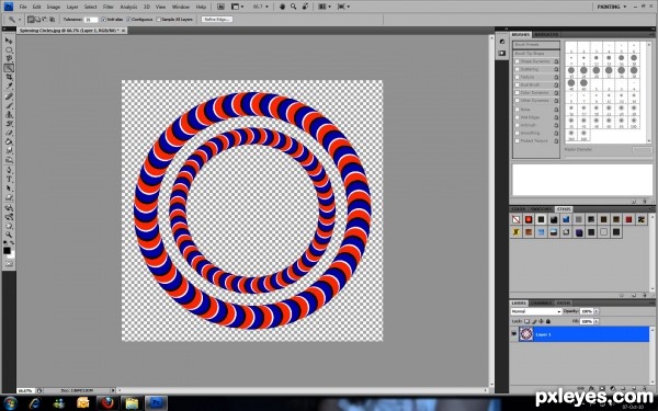 Creation of Spinning Circles: Step 4