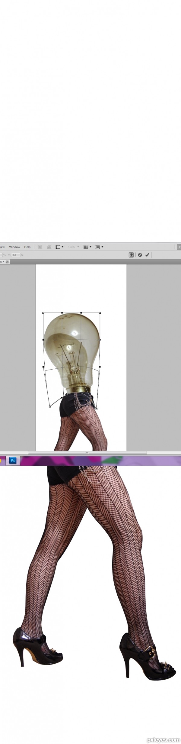 Creation of Leg Lamp: Step 2