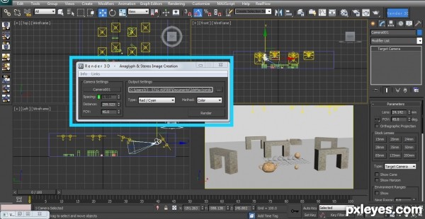 Creation of Stereoscopic 3D View: Step 11